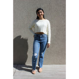 Cropped Cotton Sweater by Eighty Threads