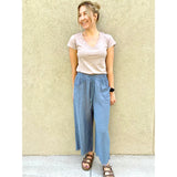 Gigio Frayed Cotton Wide Leg Pants