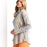 Easel Striped Cotton Gauze Shirt