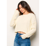 Cropped Cotton Sweater by Eighty Threads