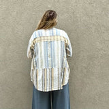 Easel Striped Cotton Gauze Shirt