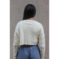 Cropped Cotton Sweater by Eighty Threads