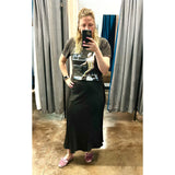 Z Supply Euphoria Skirt Luxe Sheen Midi Satin