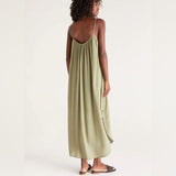 Z Supply Tiana Midi Dress Olive Branch