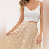 Polka Dot Cotton Midi Skirt by Blu Pepper